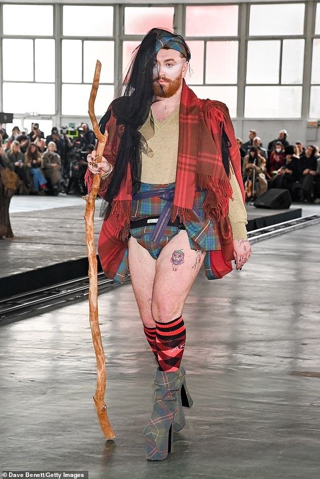 Sam Smith Puts THIGHS On Display In BIZARRE Tartan Underwear Ensemble