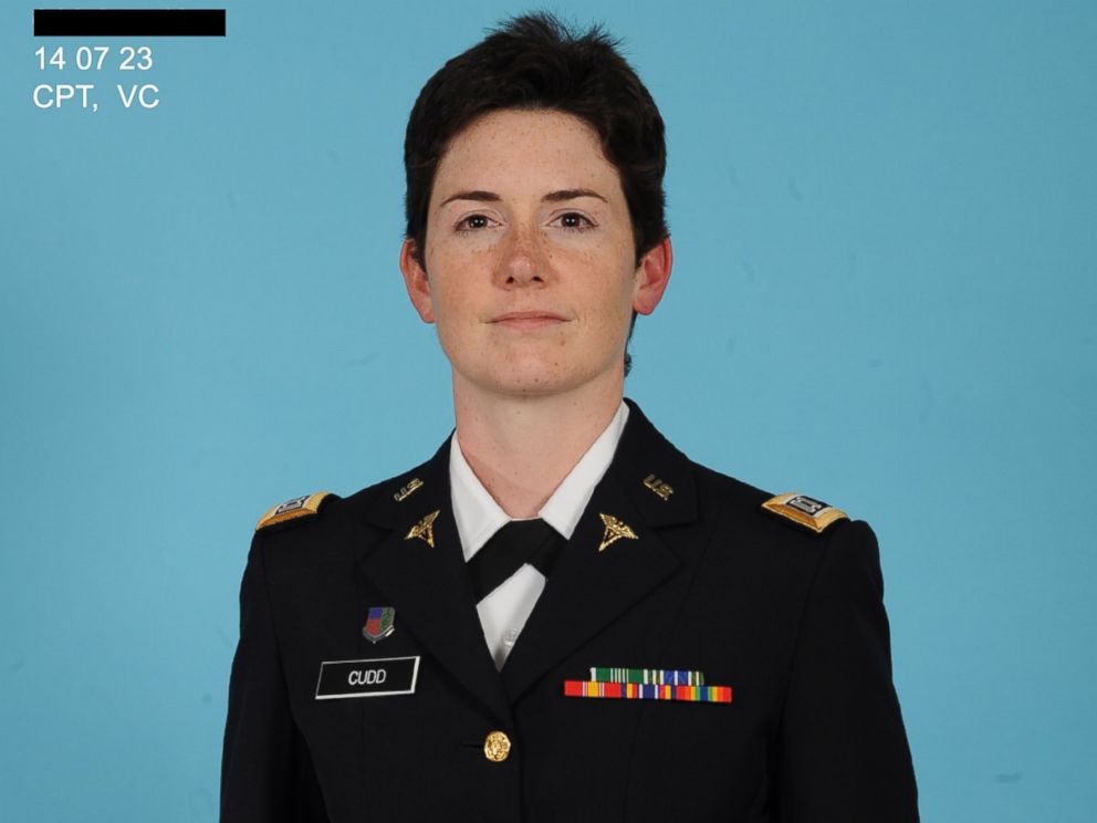 Sarah Cudd in her official Army photo. Image via ABC News