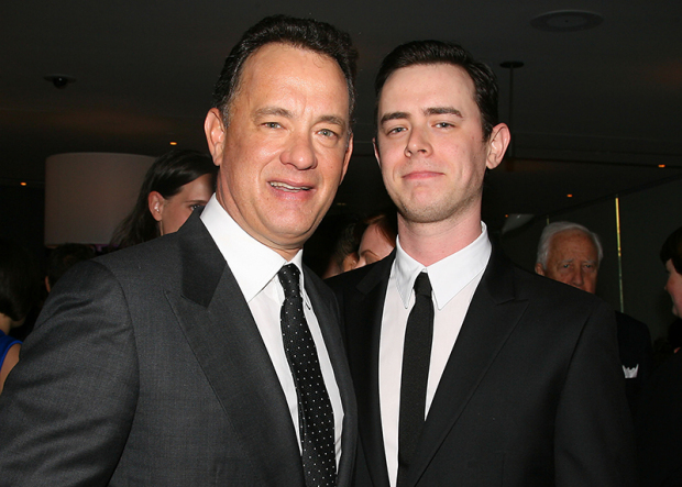 Mandatory Credit: Photo by Startraks Photo/REX Shutterstock (915677ar) Tom Hanks and Colin Hanks The 36th Film Society Of Lincoln Center's Gala Tribute Honoring Tom Hanks at Alice Tully Hall, New York, America - 27 Apr 2009 Oscar winner Tom Hanks has been honoured at the Film Society's 36th Annual Gala in New York. The star, who is known as being Hollywood's "Mr Nice Guy", was awarded with the society's Chaplin Prize. This award is named after its first recipient, silent-film legend Charlie Chaplin, who, in 1972, returned to the US from exile to accept the commendation. Previous winners have also included Alfred Hitchcock, Billy Wilder, Laurence Olivier, Federico Fellini, Elizabeth Taylor and Meryl Streep. A host of Hollywood stars were on hand to see Hanks collect his award today, including his wife Rita Wilson, Julia Roberts, Charlize Theron, Steven Spielberg and Bruce Springsteen. The evening also featured tributes by writer/director Nora Ephron, actress Sally Field, director Ron Howard and writer/director Mike Nichols.