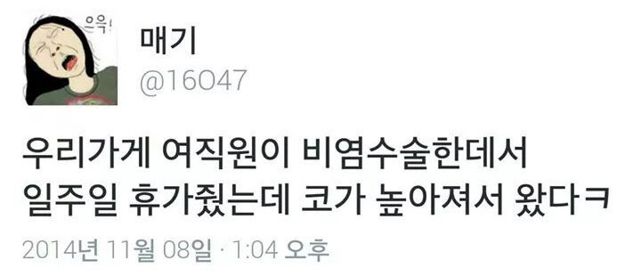 트위터 '매기(@16047)'
