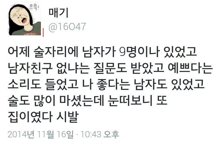 트위터 '매기(@16047)'