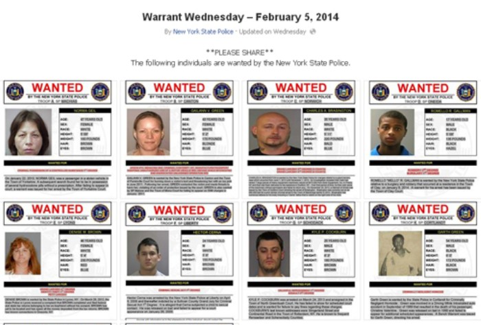 뉴욕주 경찰서 페이스북