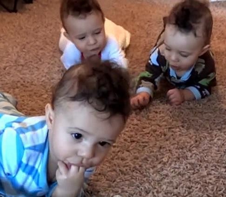 Image result for Vanessa triplet  Brandon, Christian, and Aiden