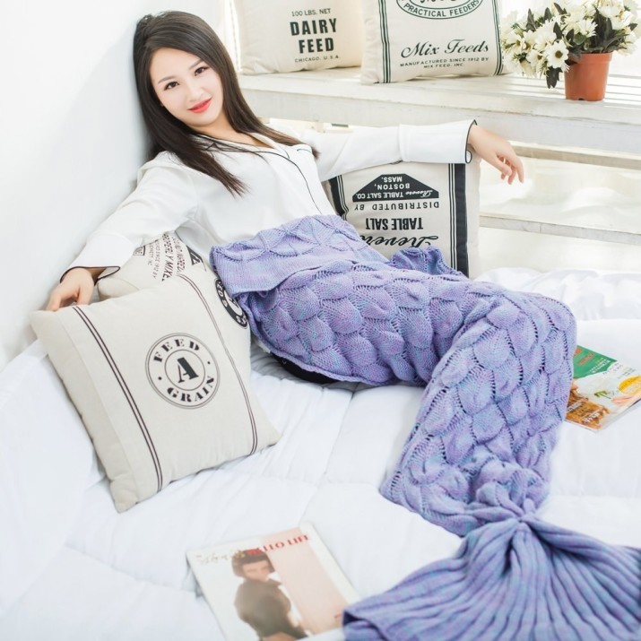 Promising review: "I gave this as a gift to my daughter. She loves everything about it: the color, the fish scales, the thickness, etc. Not only does she use it to keep warm, but also to comfort herself as well — something about the way it enfolds her lower half makes her feel more secure. I would buy it again and highly recommend it to others." —Catherine RohGet it from Amazon for .88+ (available in four colors).