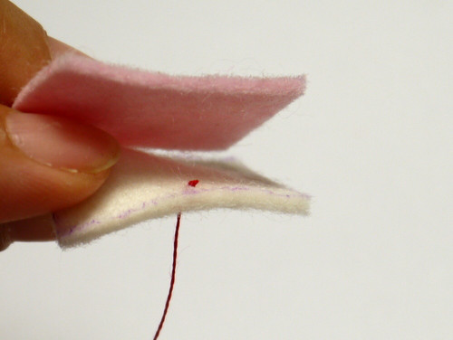 Image result for フェルト　玉結び