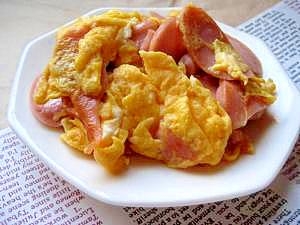 Image result for 魚肉ソーセージ　炒り卵