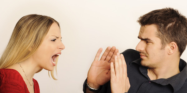 Young couple arguing