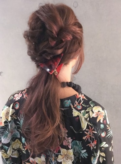 3か所くるりんぱ ヘアアレンジ