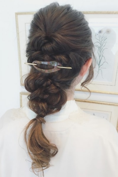 三つ編み ヘアアレンジ