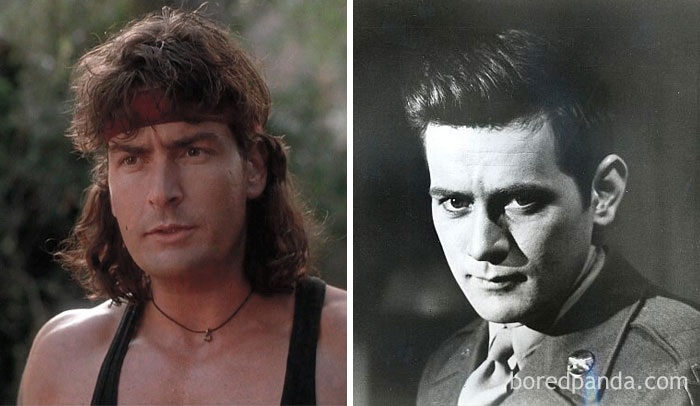 Charlie Sheen y Martin Sheen a los 28 años Charlie Sheen And Martin Sheen At Age 28