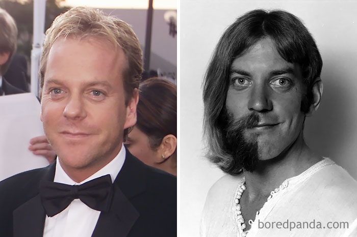 Kiefer Sutherland y Donald Sutherland a los 35 años Kiefer Sutherland And Donald Sutherland At Age 35