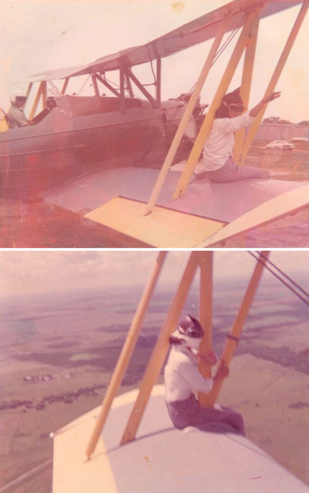 Granny On The Wing Of My Dad