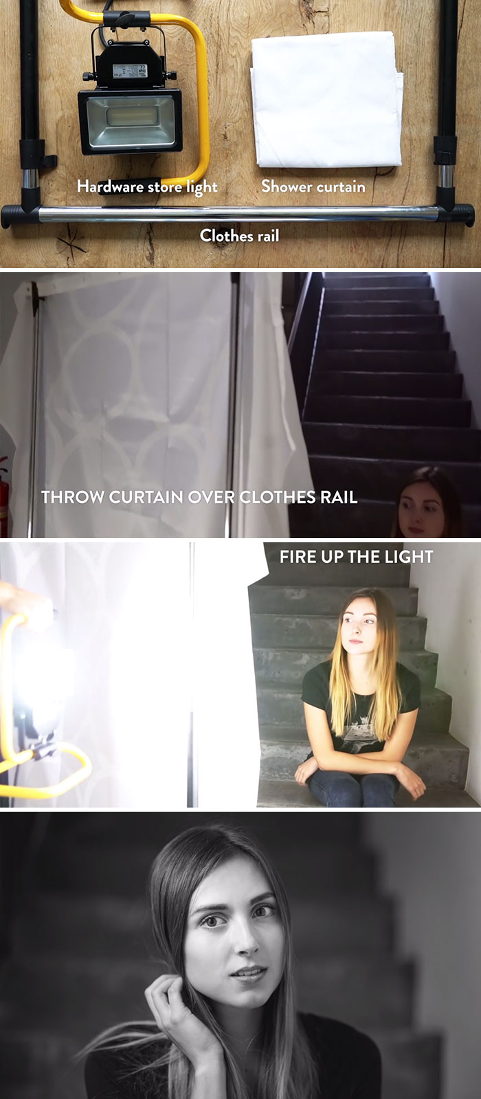 Create A Softbox Using A Shower Curtain
