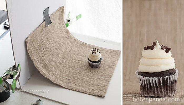 Use A Piece Of Cloth And A Cardboard To Create A Portable And Inexpensive Seamless Background System