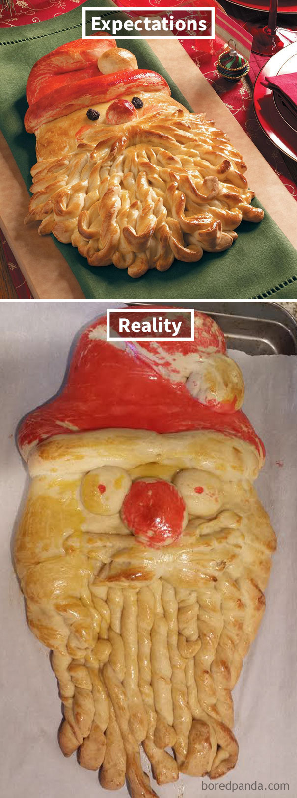 I Made A Santa Shaped Bread From A Recipe I Found, It Turned Out A Bit Different From The Picture I Made A Santa Shaped Bread From A Recipe I Found, It Turned Out A Bit Different From The Picture