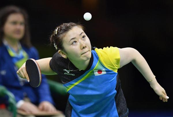 「福原愛 サーブ」の画像検索結果