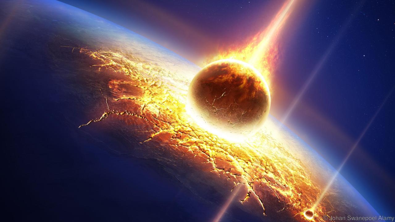 D4T10A Earth in a meteor shower (Elements of this image furnished by NASA- earthmap for render from http://visibleearth.nasa.gov)