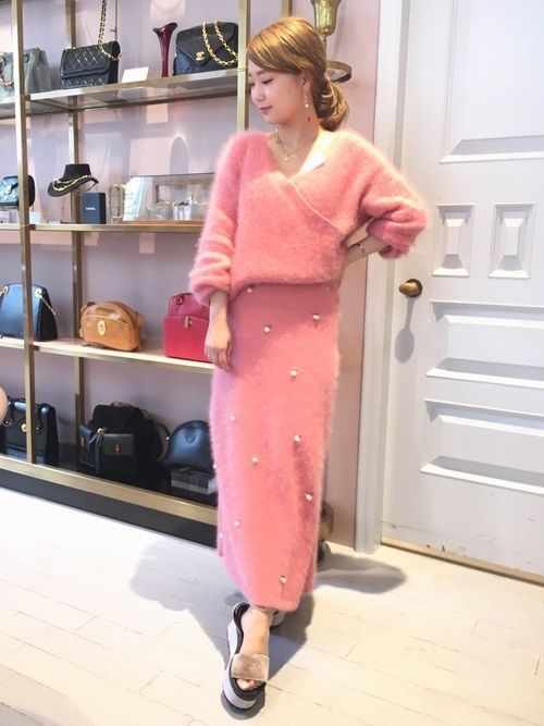 清楚な服　ニットワンピ　ピンク에 대한 이미지 검색결과