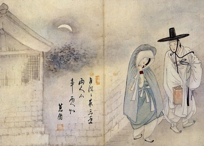 기사와 관련없는 사진 / 신윤복 作 '월화정인도(月下情人圖)'