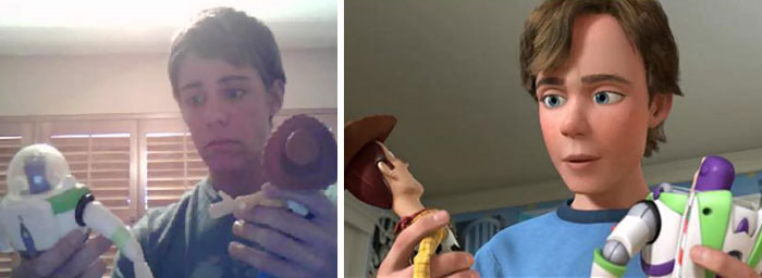 Este garoto parece Andy de Toy Story