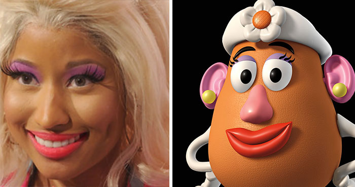 Nicky Minaj parece a Sra. Cabeça da batata