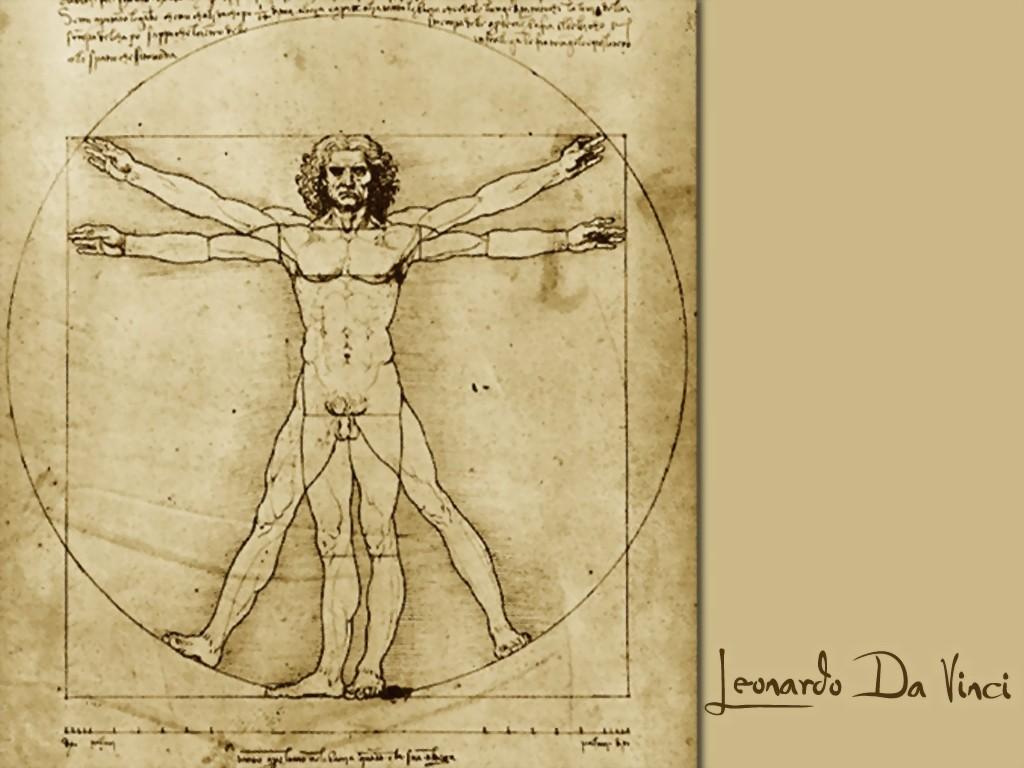 O HOMEM DE VITRUVIO. O homem perfeito de Leonardo Da Vinci.
