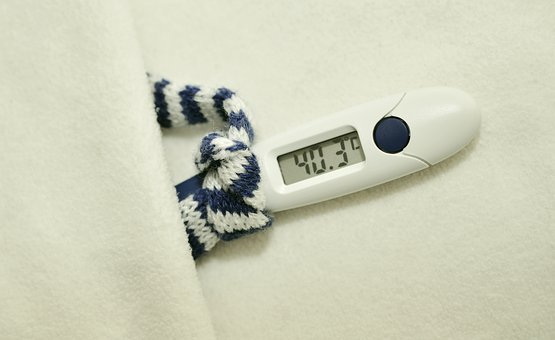 발열, 발열 온도계, 온도, 나쁘게, 침대 나머지, 신의 축복이 있기를