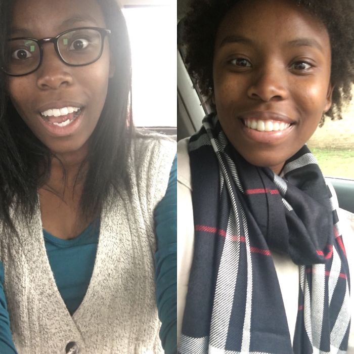 Last Year, I Cut Off My Chemically Straightened Hair And Now I’m Growing My Hair Naturally.