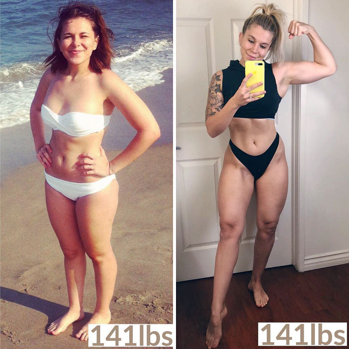 I Feel Like I Haven’t Posted A Transformation In A While, So Here You Go! Same Weight And Such A Difference