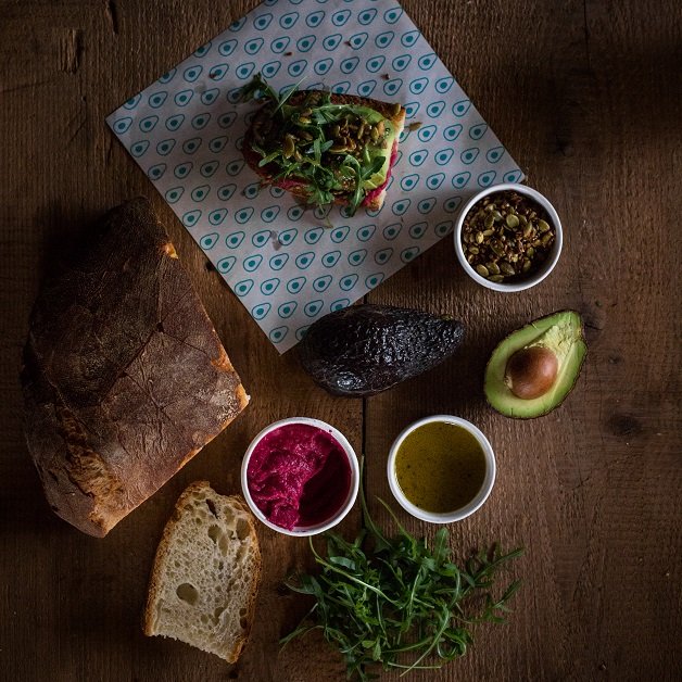 Beet Hummus Toast