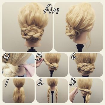 ä½ãä½ç½®ã§ãã¤ã³ãã¼ã«ã«ãã¦ä¸ã¤ç·¨ã¿ã«ãã¾ããçæ¹ã®ä¸ã¤ç·¨ã¿ãããã£ã¨å·»ãã¦ãã³ã§çãã¦ãããä¸ã¤ãåãããã«ãããå®æãç°¡åãªã®ã«ãã¡ãã¨æã®ãããã¢ã¢ã¬ã³ã¸ã«âª