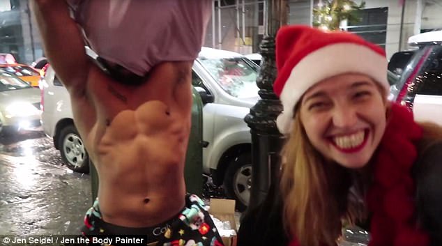 Helping out: One drunk Santa offered to