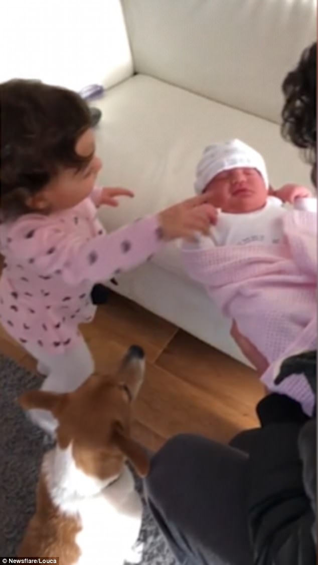 Equally excited to meet the new arrival was the family