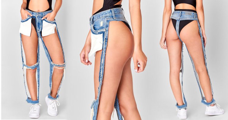 Carmar is selling some questionable cut-out jeans for £123