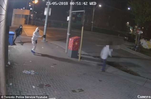 The pair, both armed, then chased another man with their guns as he sprinted awayd