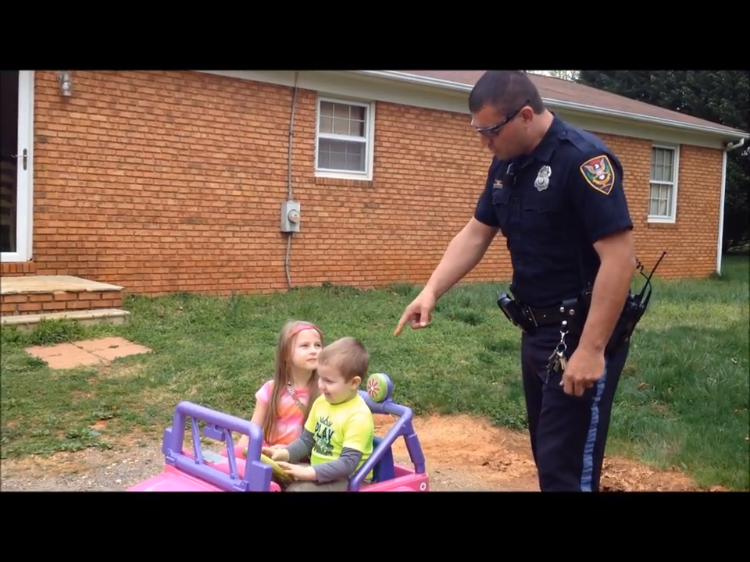 Daddy cop. Police Arrest Kids boy.