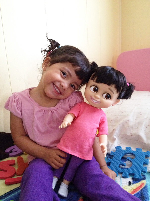Girl With Her Look Alike Doll