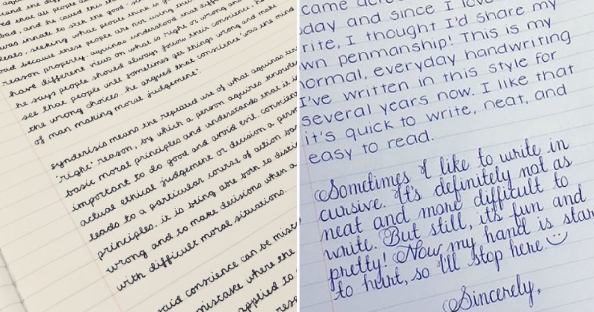 Best Handwriting Examples