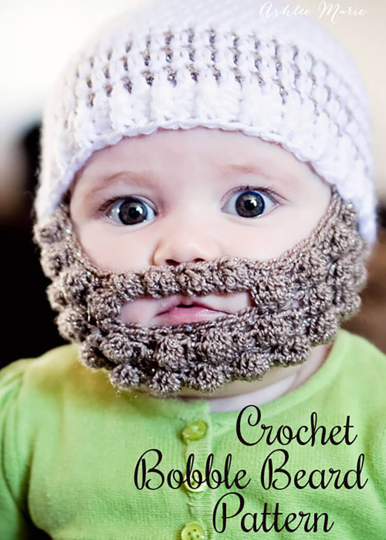 New Crochet Bobble Beard Pattern Hat That Make Kids Cuter Small Joys