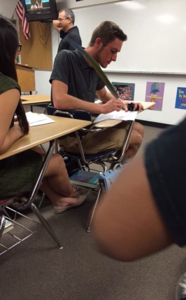 He Asked The Teacher For A Pen