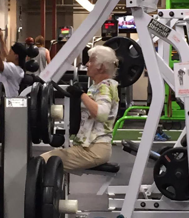  Gym Workout. She Has A Dance Competition Coming Up. Her Partner Is In His 90
