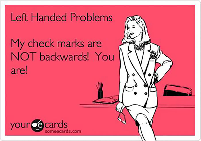 Funny left-handed people problems 