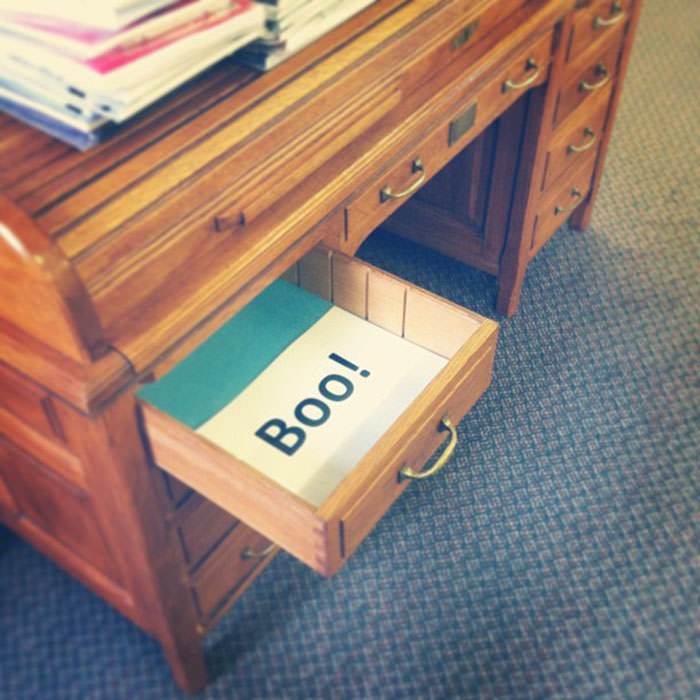  We Found This Beautiful Wooden Writing Desk In The Newbold College Library, Opened The Drawer, And Found This Message