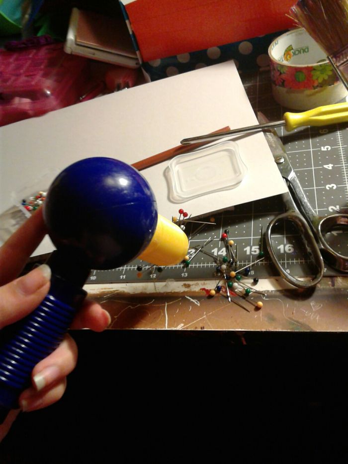 I Had Trouble Picking Up Pins And Needles Without Poking Myself, So I Used A Magnet. I