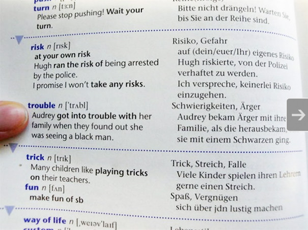  Word ‘Trouble’ In A Racist German Dictionary