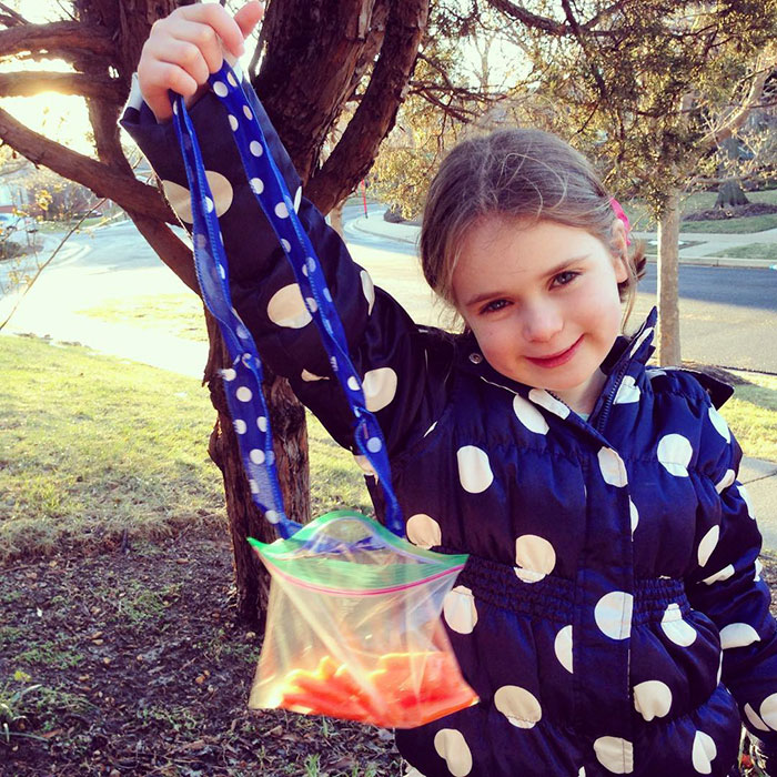Beta Testing Her "Carrot Carrier"
