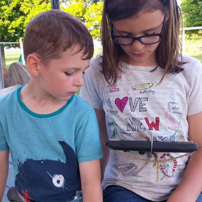 Eleanor Has Created A New Invention To Free Up Her Hands To Do Stuff While Listening To Music Or Watching A Movie On Her Kindle