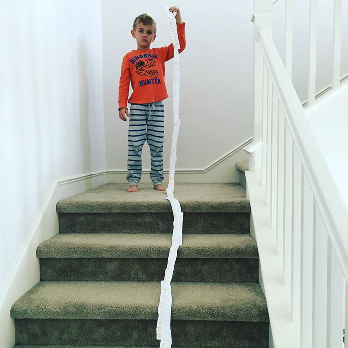 His Very Own Homemade Measuring Tape