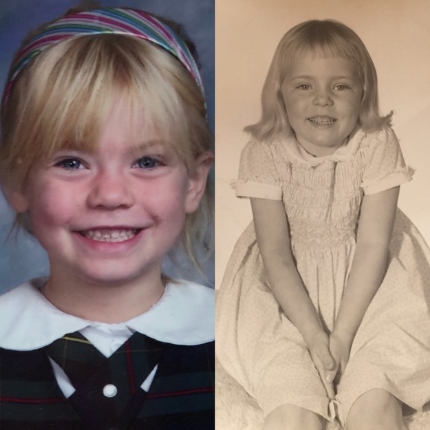 "I’m on the left at 5 years old and my mom is on the right at 5 years old, as well." —abbyl4727323b2