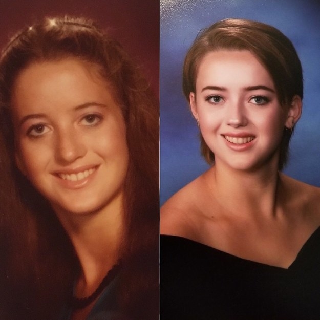 "My mom’s senior picture vs mine!" —caseynathan23